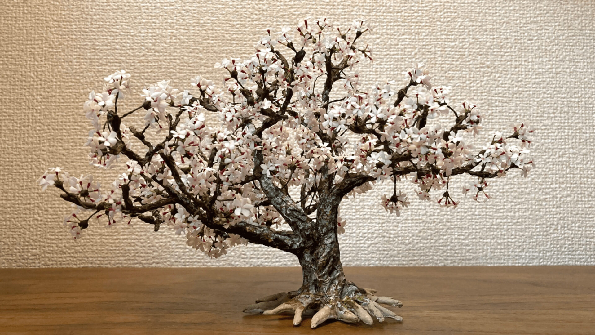 ジオラマ初心者がリアルな桜の木を作る【桜の花編】|anzu's craft room