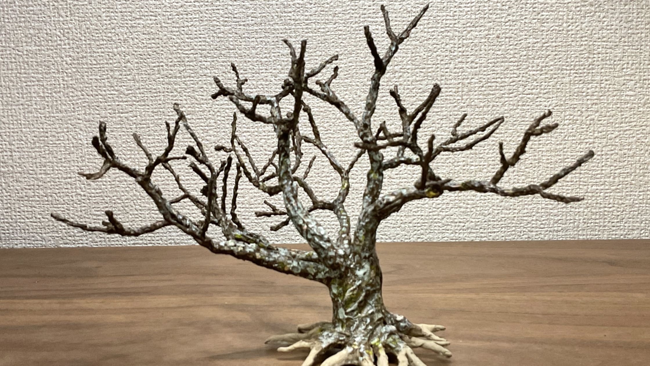 ジオラマ初心者がリアルな桜の木を作る【着色編】｜anzu's craft