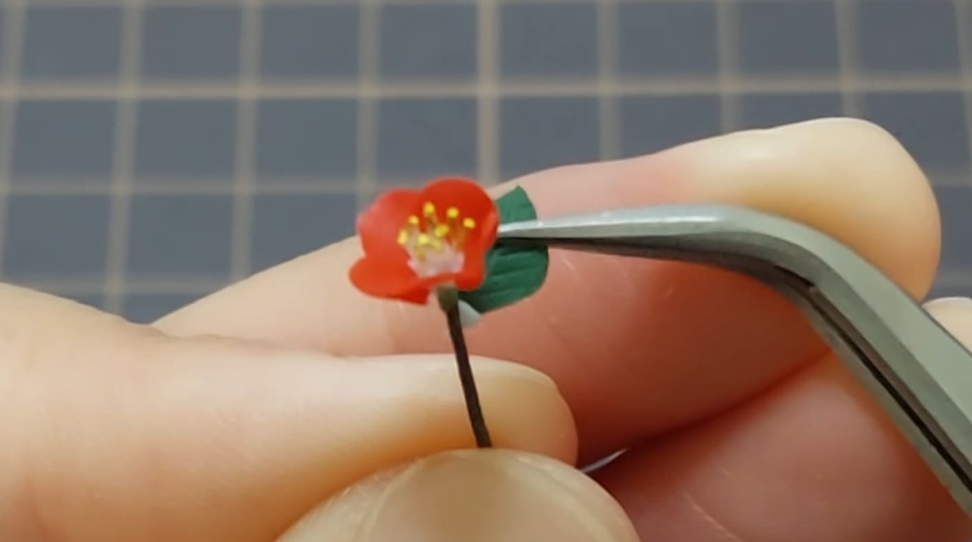 樹脂粘土 インテリア 椿 100均の樹脂粘土で椿を作る【ミニチュアフラワー】｜anzu's craft room